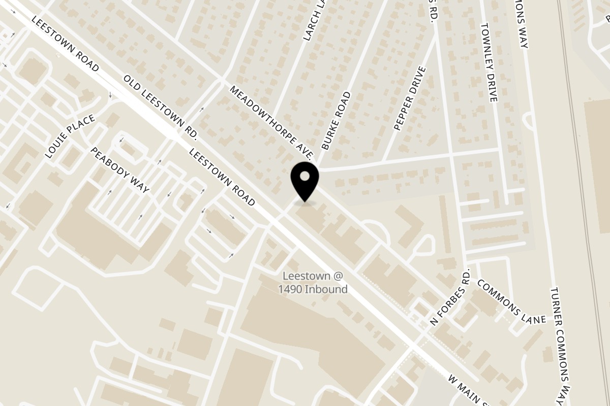 Map showing the location of Grounded All Day Cafe Lexington on 106 Burke Road in Lexington